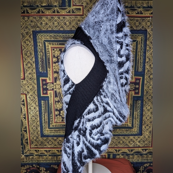 SIONI Mixed Print Sweater Cardigan Jacket Vest Size Small / Medium - Picture 5 of 8